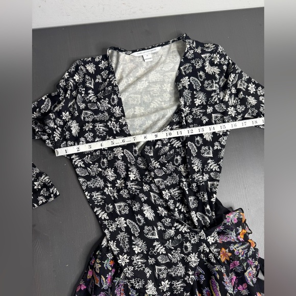 Diane von Furstenberg Irina Silk Dress Wrap Dark Floral Dainty V-Neck Printed - Picture 8 of 10